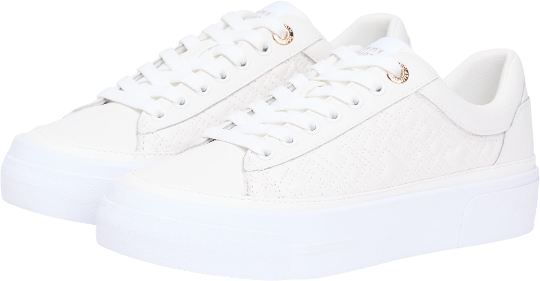Tommy Hilfiger TH Platform Sneaker Quilted Fw0fw09265 Basso TopDonna
