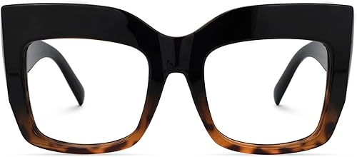 Miniatura 8 de VOOGLAM Elegantes gafas cuadradas de gran tamaño con bloqueo de luz azul para mujeres y hombres, anti fatiga ocular, gafas UV Cassandra