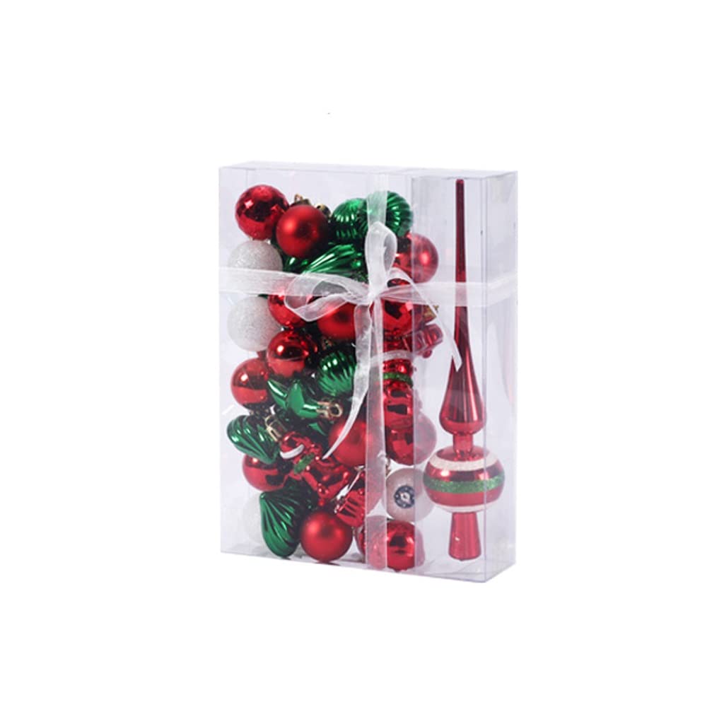 ADITAM Décorations de Noël Tentures Décorations de Noël Ensemble de Boules de Noël Peintes Coffret Cadeau Mini Tentures de Sapin de Noël (34 Pcs) (Couleur : Or) Double The Comfort