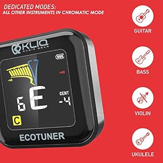 KLIQ EcoTuner Accordeur USB rechargeable avec câble de charge inclus pour guitare, ukulélé, violon, basse et chromatique… - Les Beatles, Paul McCartney, John Lennon, RIngo Starr, George Harrison KLIQ EcoTuner Accordeur USB rechargeable avec câble de charge inclus pour guitare, ukulélé, violon, basse et chromatique… – Image 2