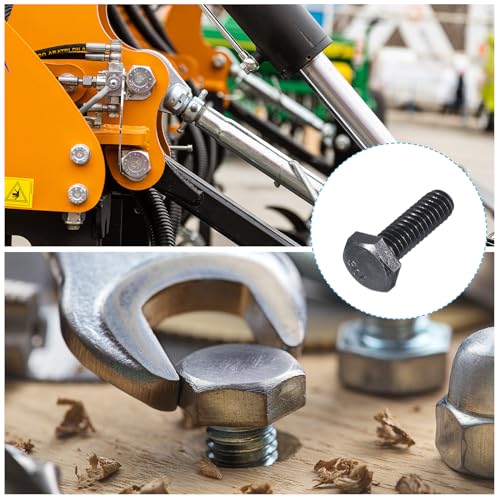 Image of METALLIXITY Hex Head Bolts (1 /4-20 x 3 /4 inch) 25Pcs, 304 Stainless Steel 18-8, Fully Threaded, External Hex Drive, Hex Head Screw Bolt, Black Oxide