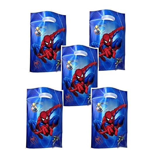 30Pcs Pack Spiderman Superhero no Way Home Birthday Party Supplies Gift Bags, Candy Treat Bag Perfect for Magic Movie Birthday Party Decorations Festival Favors (red and blue)