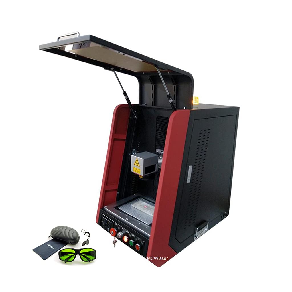 MCWlaser Raycus/Max Fiber Laser Engraver;20W Laser Marking Machine, 110×110mm ;Metal Marking;Enclosed Type 1064nm