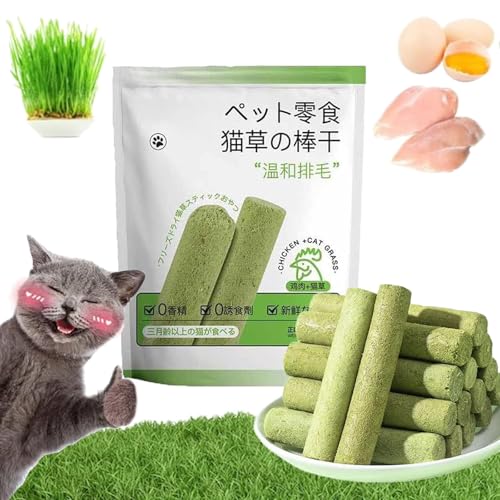 Cat Grass Teething Stick - Cat Grass Chew Sticks, Cat Grass For Indoor Cats, Cat Teeth Cleaning Cat Grass Stick, Cat Chew Toys for Teeth Cleaning and Hairball Removal, Increase Appetite (1PCS A)