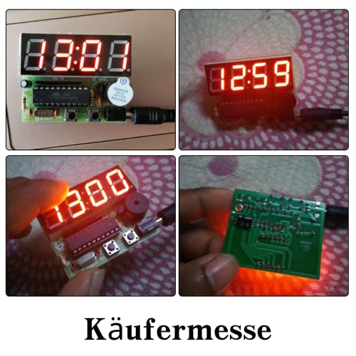 4-Bit Digital Tube Electronic Clock DIY Kit PCB, DIY Alarm Clock ...