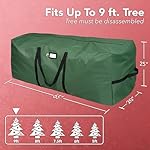 Holiday Cheer Christmas Storage Bag Heavy Duty Fits Up to 9ft Tall Artificial Tree, Waterproof with Durable Handles & Zipper Xmas Tree Storage Bag (Green) - Image 3