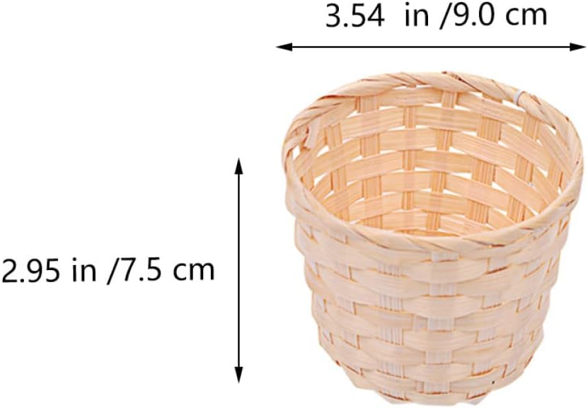 25 pcs Bin Handles, Flower for Country with Toys Xx.cm Pot Baskets .x.x.inch Mini Flowerpot Size Cm Organization Held Snack Basket, Favors Pots Useful Basket: X Balcony Food Candy (Wood Colorx6pcs