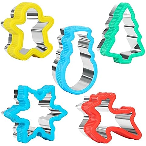 Orapink 5-Piece Christmas Shape Cookie Cutters Cover