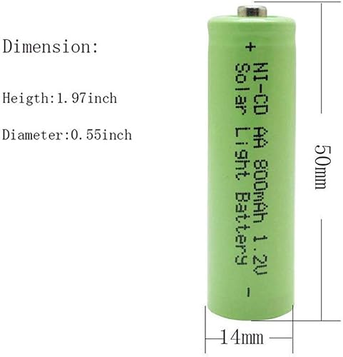 Miniatura 4 de XUNTU Batería solar AA 1.2V 800mAh NiCd Combo con AAA 1.2V 600mAh NiCd para luces de jardín exteriores