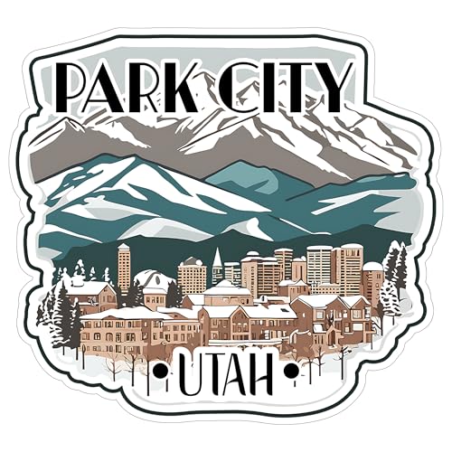 Park City Utah Sticker 4 Inch Travel Souvenir Destination - Waterproof Vinyl Decal for Laptop Water Bottle Car Tumbler - Durable Aesthetic Long-Lasting Stickers for Adults ID44990