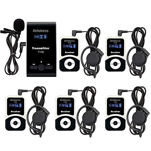 Retekess T130 Wireless Tour Guide System Church Translation System 99 Channel Microphone