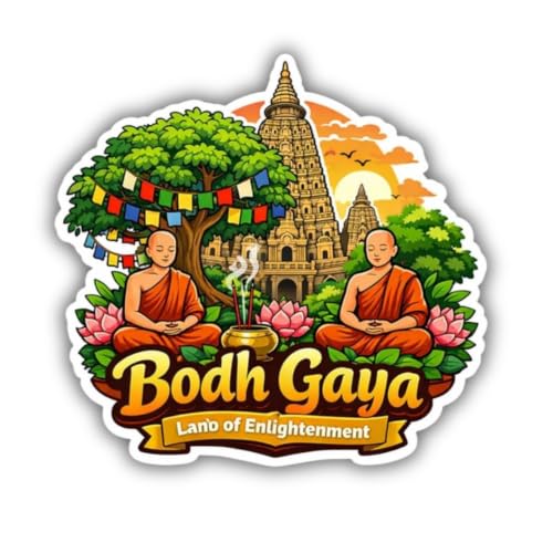Image of Decorative Fridge Magnet Sticker for Refrigerator | Strong Magnetic Fridge Decor for Kitchen | Reusable Refrigerator Magnet for Home & Office, AG FM Bodh Gaya