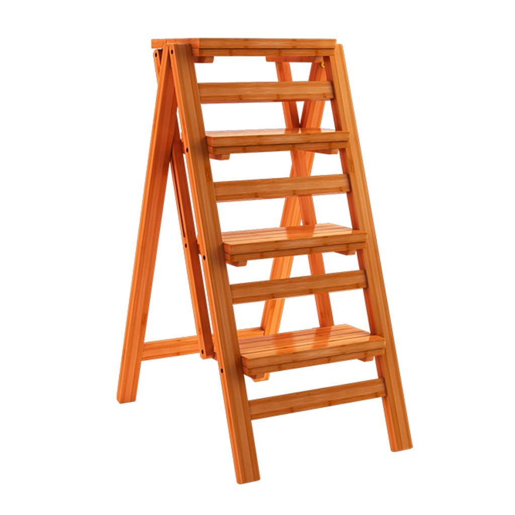 Bibliothèque pliante escabeau bambou multicouche et chaise de bureau cuisine
