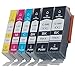 Produktbild Pure-color Ersatz f für Canon PGI-580XXL CLI-581XXL Tintenpatronen Kompatibel für Canon PIXMA TS8150 TS8151 TS8152 TS8250 TS8251 TS8252 TS9150 TS9155 Drucker MEHRWEG (1PGBK 1BK 1C 1M 1Y 1PB) 6 St¨¹cke