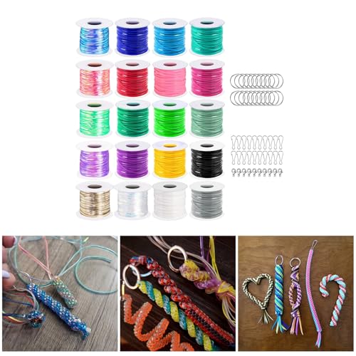 Bracelets artisanaux faits à la main avec kit cordons et mousquetons