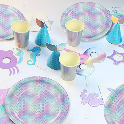 Cieovo 24 Count Disposable Plates Ocean Under The Sea Party Paper Plates Dinner Dessert Plates For Baby Shower Under The Sea Theme Birthday Party Supplies #TOP5