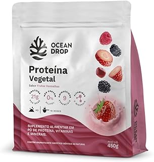 Proteína sem lactose - vegetal - 450g Frutas Vermelhas - Ocean Drop
