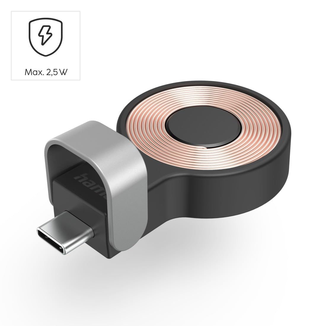Hama ładowarka magnetyczna do Apple Watch (bezprzewodowa, do zegarka, smartwatcha, przenośna, szybka) czarna