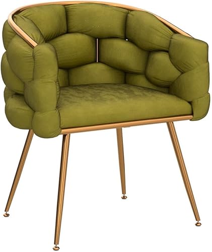 Miniatura 4 de Silla decorativa moderna y cómoda dorada, de terciopelo hecha a mano, sillas decorativas para sala de estar, muebles de dormitorio, sillas de sala