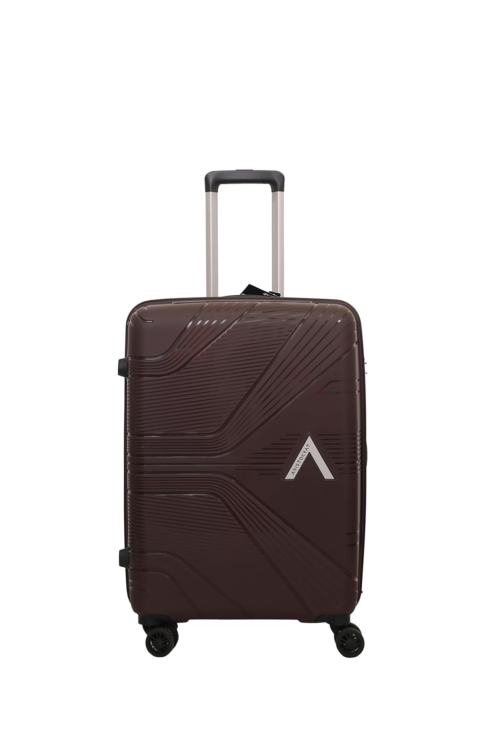 Aristocrat Trolley Bag 65 cm, Hardside PP Shell, Dual Wheels, Multi-Stage System, 10-Number Zipper, 7-Year Warranty (Brown, Medium)-image-15