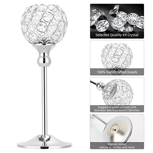 2 Packs Crystal Candle Holders, Candle Stand Candlesticks For Home Wedding Party Centerpiece, Dinner Event Restaurant Hotel Decoration #TOP4