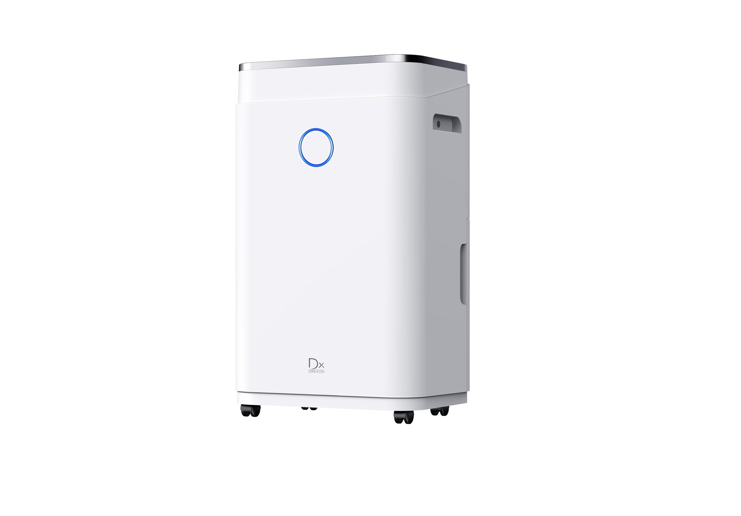 Drexon - Osuszacz powietrza 25 l/dzień - 380W - Zbiornik 4,3 l - Elektroniczny panel sterowania - Timer 24 h - Filtr nadający się do prania - Biały - 34 x 24 x 57 cm