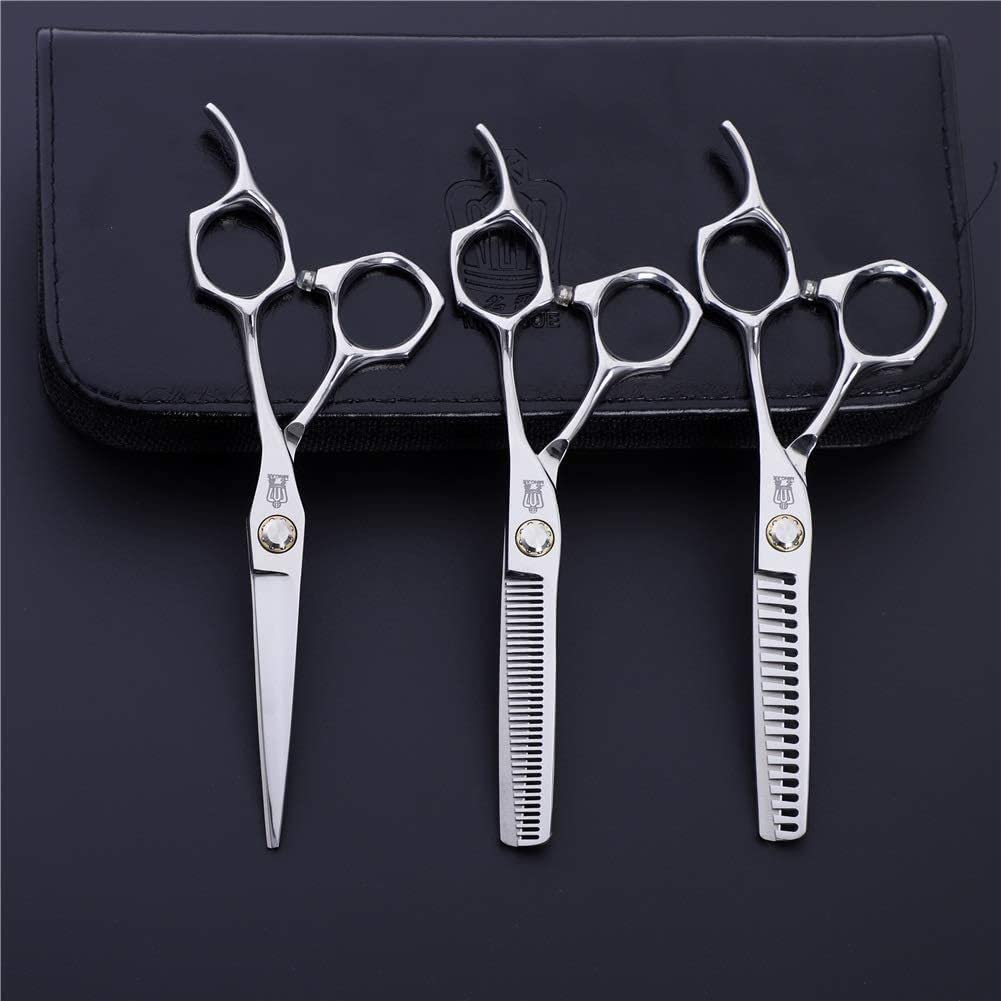 VNGBFGDFVN Tijeras de Peluquero Tijeras de peluquería Profesional Kit de Herramientas para Cortar el Cabello Tijeras para el Cabello Recorte y Corte de Cabello Entresacar Mujeres y Hombres 6.0 pul