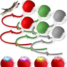 WinnerWhy 6 Pack Interactive Cat Ball Toy 360 Automatic New Interactive Rolling Ball Rechargeable Gifts for Cat Dog Lovers Indoor Exercise Electric Self Rolling Toy Large and Small Puppy Kitten Bulk