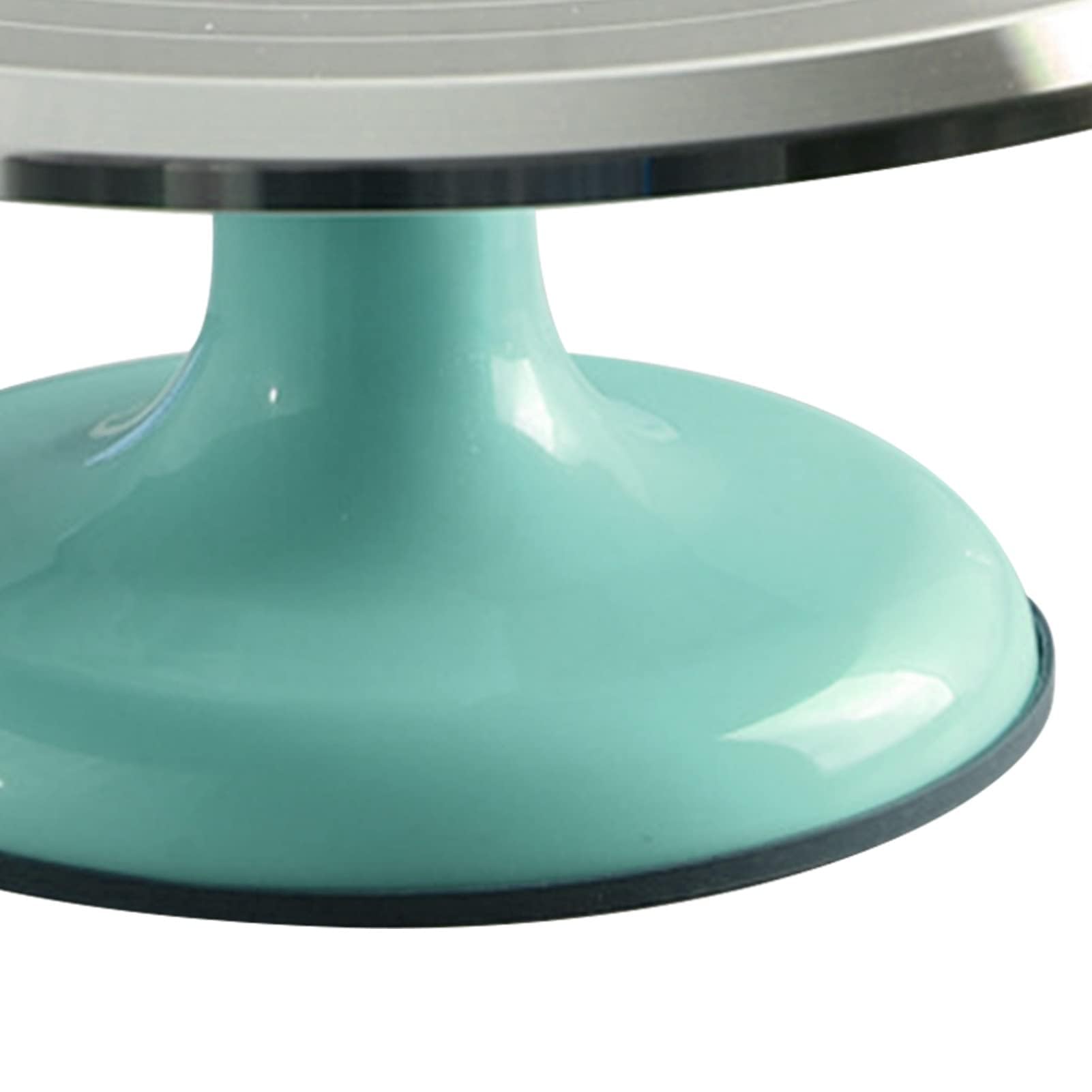 Soporte giratorio para decoración de pasteles, tocadiscos profesionales silenciosos para pasteles, aleación de aluminio de 10 pulgadas para chefs para suministros de decoración de pasteles (azul)