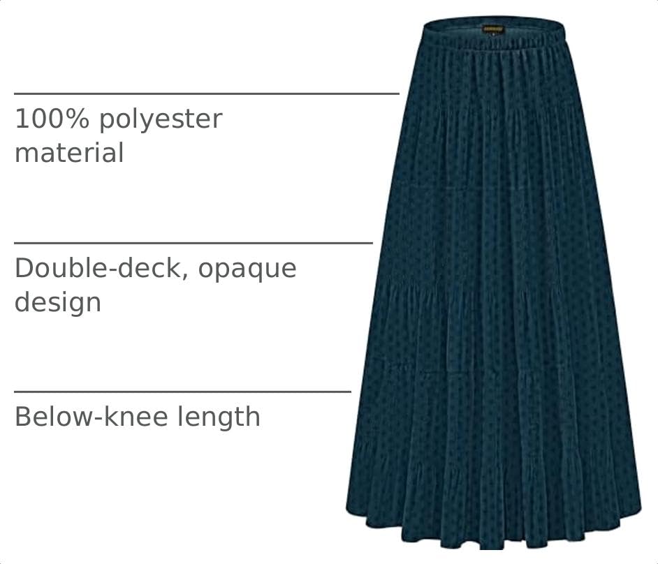Image of NASHALYLY Women's Chiffon Elastic High Waist Pleated A-Line Maxi Skirts