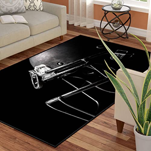 Sports Theme Area Rug Football Helmet On Non-Slip Runner Rugs Floor Mat Indoor Floor Carpet For Girls Boys Bedroom Living Room Dorm Gym Nursery Decor 4'X5.2' #TOP3
