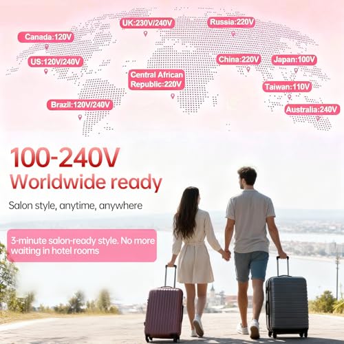 Image of Hahahope 1.5 Inch Thermal Brush, Heated Round Brush for Blowout Look with Negative Ions & Ceramic, 30s Fast Heating Curling Iron with 10 Temperature Settings for Volumizing, Travel Hair Styling Tool