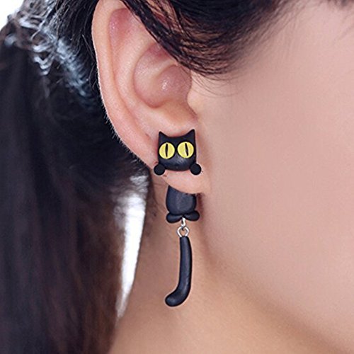 Cartoon Earring (Black cat)