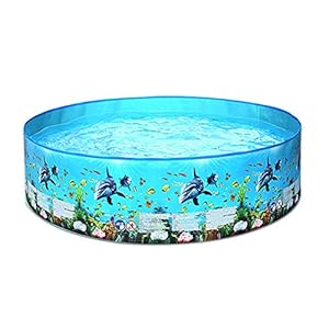 Folding Swimming Pool,Children’s Round Pool,Swimming Pool Inflatable Multifunctional Plastic Cement Outdoor Kids Lounge…