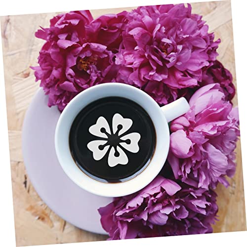 ABOOFAN 30pcs Easter Coffee Stencils Hollow Latte Art Templates for Cappuccino and Crafts Reusable Pet Material for Decorating Drinks and Desserts - Thumbnail 6