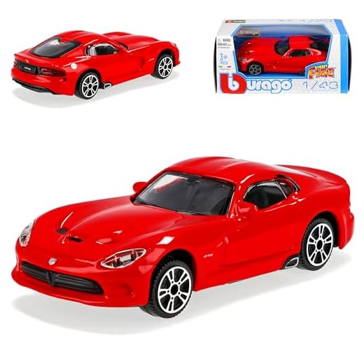 Dodge Viper SRT GTS röd Coupe Ab 2013 3. Generation 1/43 Bburago modell bil med individiella önskemärken