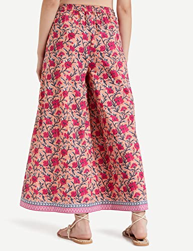 Image of Amazon Brand - Myx Women's High Rise Cotton Relaxed Fit Palazzo (Available in Plus Sizes)