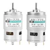 XD-775 12V/24V Brush Dc Motor High Speed High Low Noise Double Ball Bearing Metal Gears Motor(24V20000 RPM)