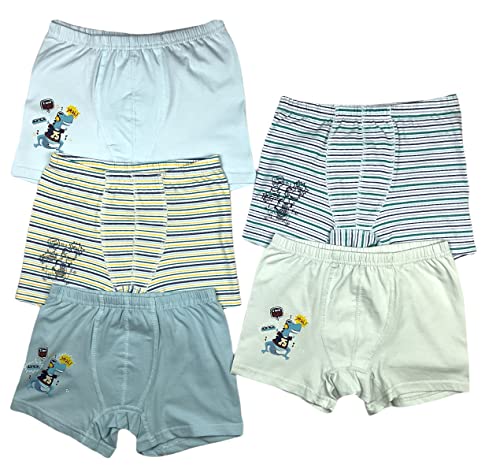 Loreza ® 5 Boys Cotton Boxer Shorts Underpants (10-11 Years), Type 3 #TOP1