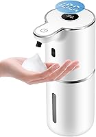 Vista 1 de Automatic Foaming Soap Dispenser 12.8oz, Rechargeable & 6 Levels Foaming Adjustable with Digital Display, Wall Mount, Waterproof, Touchless