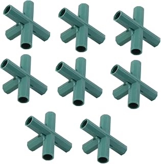 8 Piezas Conectores Inferiores para Tubos de Soporte de Jardín de Nylon Duradero Color Verde Oscuro para Bricolaje y Fijación Estable