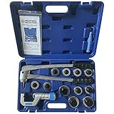 Professional Manual Swage Tube Expander Tool Kit – Full Swage HVAC Plumber Set - Electroplated...