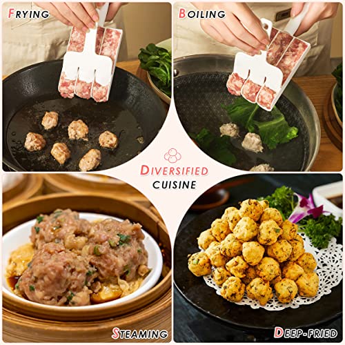 Creative Kitchen Triple Meatball Maker, Meatball Scoop Ball Maker, Meat Baller Spoon With Cutting Spade, Multifunction Cake Ball Maker Ice Cream Scoop Diy Maker (1Pc) #TOP3