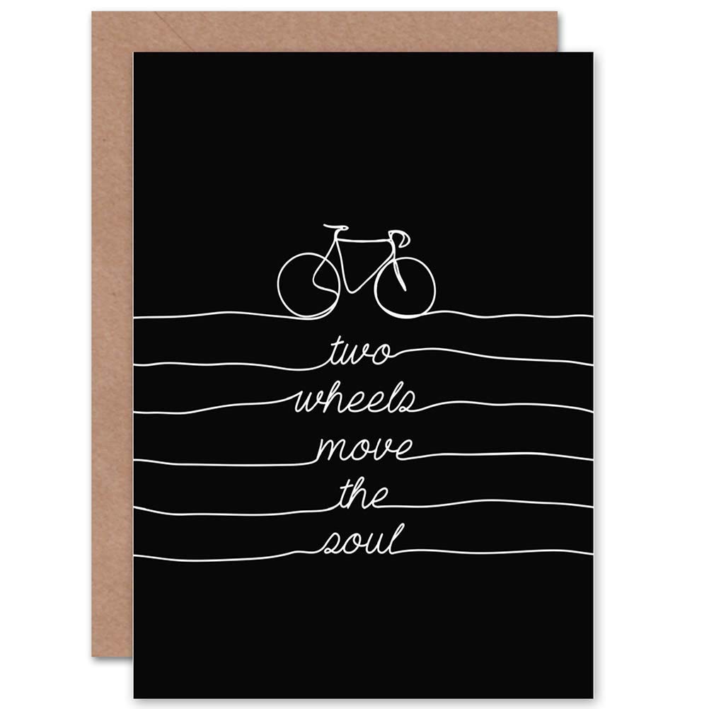 Artery8 - Bicycle Line Art Greeting Card - Multicolor