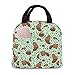 Produktbild Rote Pandas auf grün tragbare isolierte Lunch-Tasche Damen & Herren Wiederverwendbare Lunch-Einkaufstasche Kühltasche mit Fronttasche für