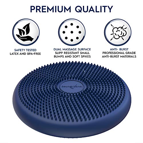 Image of Bouncyband - Wiggle Seat - Blue, 13 inch D - Large Sensory Cushion for Kids Ages 6-18+ - Promotes Active Learning, Improves Student Productivity, Includes Easy-Inflation Pump