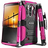 Evocel LG G Stylo [New Generation] Rugged Holster Dual Layer Case [Kickstand][Belt Swivel Clip] For LG G Stylo, Pink (EVO-LGLS770-XX05)