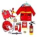 Price comparison product image Esplic Fire Chief Role Play Costume for Kids, 12PCS Children Fireman Costume and Firefighter Accessories for 3 To 6 Years Old Boys, Girls, Preschoolers