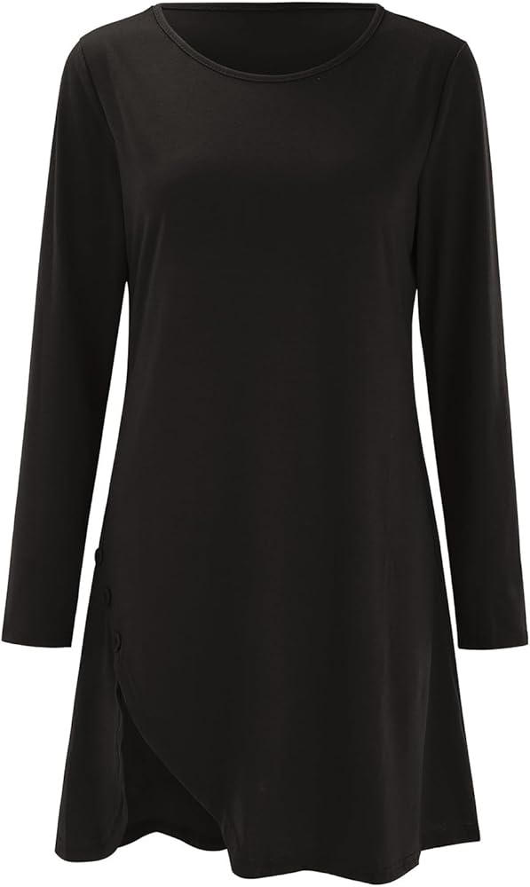black longline tunic