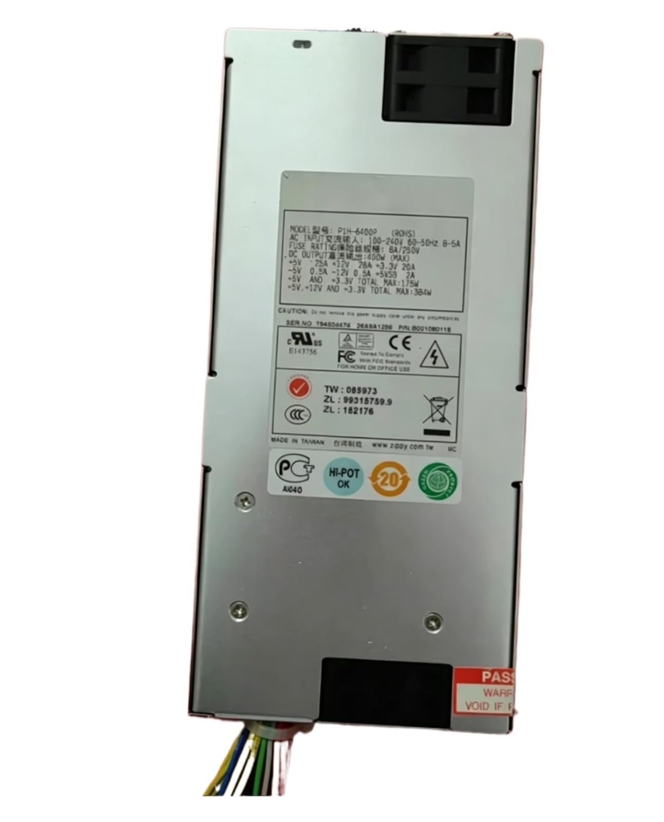 Alimentation P1H-6400P haute efficacité énergétique et refroidissement stable